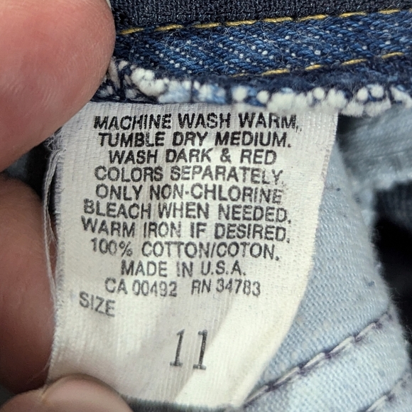 Vintage Lee Mom Jeans High Waisted Tapered Leg 100% Cotton Denim USA 11 - Picture 11 of 14